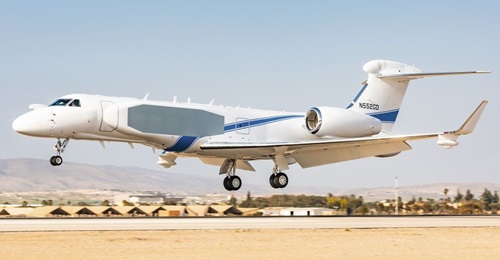 The Oron touches down at Nevatim Air Base.