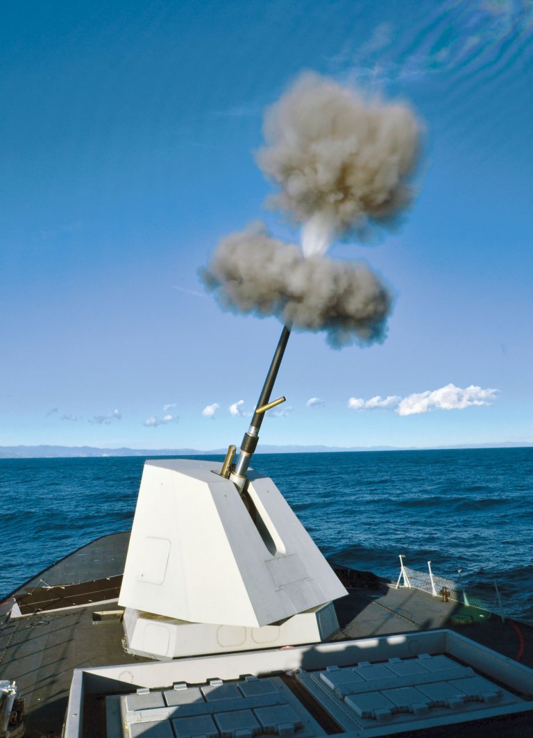 Leonardo's 127/64 LW Vulcano medium-calibre gun system has been selected for Canada’s next-generation surface combatants. (Leonardo)