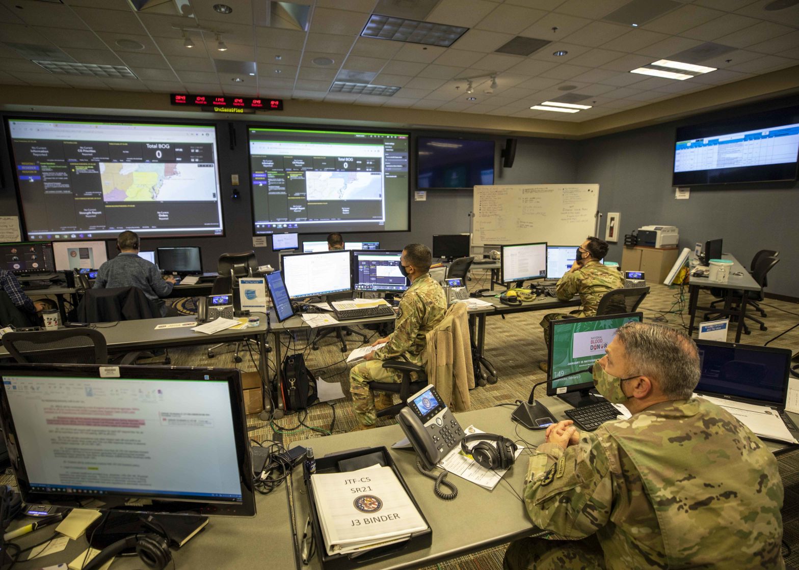 Joint Task Force - Civil Support (JTF-CS) conducts a JADC2 demonstration at Joint Base Langley-Eustis in Virginia.    (US Department of Defense)