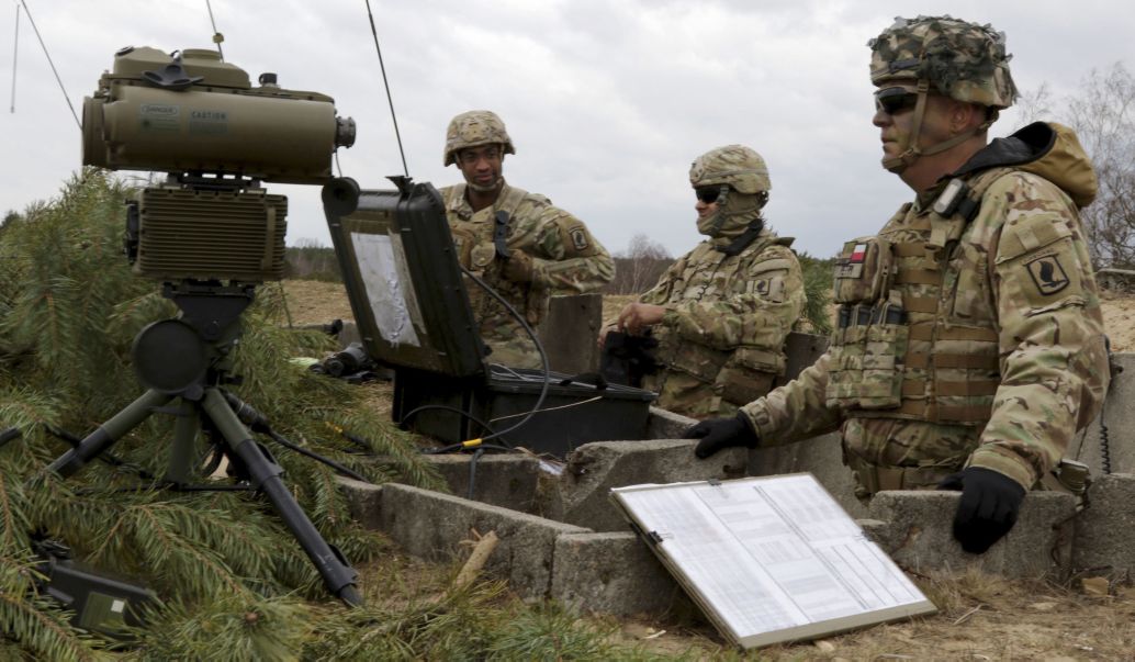 Soldiers with the 173rd Infantry Brigade Combat Team conduct long-range fire exercises during joint US-EU military drills in Poland.  (US Army )